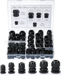 25/50 Pcs Nylon Cable Gland Waterproof Connectors Black Cord Grip Plastic. Fixed Price $22.31.
