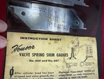 Vintage Houser Valve Spring Shim Guages No. 666 & 667 Great Shape. Fixed Price $11.00.