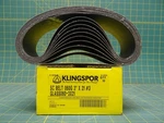 (qty: 10) Klingspor 333060x03002103 Silicon Carbide Belt 60 Grit 3" W X 21" L #3. Fixed Price $68.99.