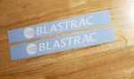 Blastrac Decals Stickers Floor Spot Blaster Dust Collector Gloss White 8" (2). Fixed Price $17.33.