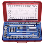 Genius Tools 46 Piece 1/2" Dr. Metric & Sae Hand Socket Set (12-point) - Tw-4.... Fixed Price $277.52.