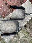 2 Oem Hustler Super Z, X-one Zeroturn Caster Fork 123644-1, 130055 Upgrade. Fixed Price $350.00.