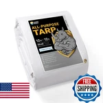 Guard Shield Extreme Heavy Duty White Poly Tarp 12x12 Feet Cover Waterproof. Fixed Price $86.21.