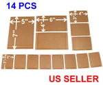 14pc Pcb Kit Prototyping Single Sided Circuit Board Breadboard Stripboards. Fixed Price $13.99.