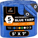 Better Blue Poly Tarp - 5' X 7' Multipurpose Protective Cover, Lightweight, Du. Fixed Price $17.95.