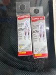 New 2-pack Lot Satco S4648 60 Watt T4 G9 Base Light Bulb Clear Double Loop 820l. Fixed Price $10.49.