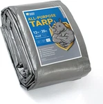 12x20 Heavy Duty Waterproof Tarp Cover - 10mil Silver/black. Fixed Price $58.55.