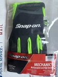 Snap-on Mechanics Gloves. Green. Size Large. Fixed Price $58.00.
