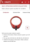 Hilti Selfattach Water Collectors Collector System Ring Wcs 10" #2159814. Fixed Price $89.99.