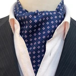 Elegant Mens Ascot Necktie Plaid Floral Ties For Man Polyester Jacquard Wov. Fixed Price $23.99.