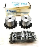 Tsubaki Coupling Roller Chain And Sprockets Cr4014 Nos. Fixed Price $72.05.