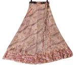 Sushila Vintage Silk Saree Multi-color Magic Wrap Reversible Skirt Beach Dress. Fixed Price $32.99.
