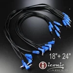 10 Pack Effects Pedal Dc Power Patch Cables Cords Pedalboard 5.5mm / 2.1mm 18awg. Fixed Price $19.99.