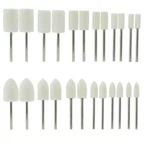 Luo Ke 24 Pcs Wool Felt Polishing Bits - 3/32'' Shank Buffing Polishin. Fixed Price $10.09.