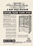 Vtg 1953 Print Ad Koch Refrigerator North Kansas City Crystal Clear Sliding Door. Fixed Price $8.24.
