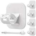 Adhesive Curtain Rods No Drilling Holder,no Drill 4 Snow White Style. Fixed Price $24.66.