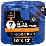 Xpose Safety 10 X 12 Heavy Blue/brown Tarp - Waterproof 7 Mil. Fixed Price $22.99.
