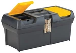 Stanley 16" Tool Box With Tray, Handle, Pad Lock Eye (padlock Not Included). Fixed Price $34.99.