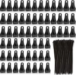 60pcs Heavy Duty Tarp Clips Lock Grip Tent Clamp With 200pcs Zip Ties Outdoor. Fixed Price $64.97.