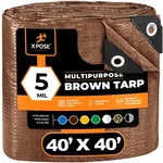 Poly Tarp 40 X Brown Multipurpose Protective Cover 5 Mil Xpose Durable Water. Fixed Price $179.99.