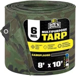 Boen 8 Ft. X 10 Multi-purpose Camouflage Poly Tarp Cover 6 Mil Waterproof. Fixed Price $13.99.