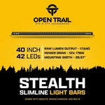 Open Trail Hml-b18126 Stealth Slimline Led Light Bar - 40in. Fixed Price $418.95.