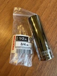 Tekton 1/2 In. Drive X 3/4 Deep 6-point Socket Shd23019 Unused - Open Box. Fixed Price $7.00.