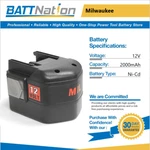 12v 2ah Nicd Battery For Milwaukee 48-11-1900 48-11-1950 48-11-1960. Fixed Price $31.98.