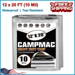 Campmac Tarps Heavy Duty Waterproof 12x20 Ft, 10 Mil Thick, High Durability, Rip. Fixed Price $43.31.