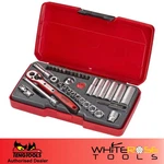 Teng Tools 1/4" Drive Socket Set 6 Point 36 Pieces In Case Metric 4-13mm T1436. Fixed Price $76.28.