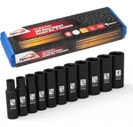 Epauto 1/2-inch Drive Sae Deep Impact Socket Set Cr-v 6 Points 11 Sockets. Fixed Price $50.00.