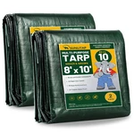 10 Mil Heavy Duty Waterproof Tarps, 8x10 Ft Finished Size Premium Tarp.... Fixed Price $33.11.