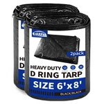 Tarpal 6x8ft Heavy Duty Waterproof Tarps 2 Pack Uv D-ring Outdoor Reinforced. Fixed Price $74.70.