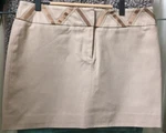 Karen Millen Mini Skirt:uk 12 (waist 34"):light Beige:selling At A Bargain Price. Fixed Price $12.04.