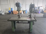 15" Clausing 1666 Dual Spindle Drill Press On Production Table. Fixed Price $1950.00.