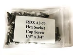 Rdx 1/4 Inch X 3/4 (20mm) Hex Socket Cap Screw A2-70-20 Lot Of 90 Nos. Fixed Price $39.10.