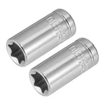 Uxcell 2pcs 1/4-inch Drive E10 External Torx Shallow Socket, Cr-v Steel. Fixed Price $9.82.