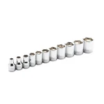 Steelman 11 Piece 3/8 In. Drive Sae 6 Point Chrome Socket Set. Fixed Price $19.99.