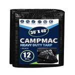 Black Tarps Heavy Duty Waterproof 30x40, 12 Mil Thick, High Durability, Rip A.... Fixed Price $167.52.