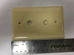 Hubbell Ivory 2-gang Cable Catv Video Jack Wall Plate. Fixed Price $14.95.
