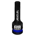 Jeuclel M14 Triple Square Impact Spline Bit Socket, 14mm Metric 1/2-inch. Fixed Price $14.99.