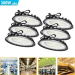 6 Pack 300w Ufo Led High Bay Light Shop Industrial Commercial Factory Warehouse. Fixed Price $137.20.