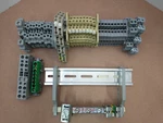 Lot #a Assorted 35mm Din Rail Terminals Ground Bar Motor Terminal Block Etc. Fixed Price $36.99.