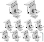 Youeon 10 Pack Solar Panel End Clamps 35-50mm Adjustable, Aluminum Z Silver. Fixed Price $23.98.