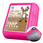 Starpyng-12 Mil Pink/silver 20x20 Feet Tarp-heavy Duty Poly Tarp-cover,waterproo. Fixed Price $86.76.