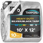 10' X 12' Dual-sided Heavy-duty Tarp 10 Mil Tear-resistant Silver & Blac. Fixed Price $31.67.