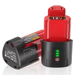 2 Pack 12v 3.0ah Battery For Milwaukee M12 Tools With Led Indicator 48-11-2425. Fixed Price $19.50.