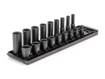 Tekton 3/8 Inch Drive 6-point Impact Socket Set With Rails And Tray, 18-piece.... Fixed Price $106.69.