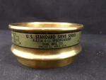 Dual Brass Sleeve 3 Diameter Full Height No. 270 Ss Steel Mesh 53 M Test Sieve. Fixed Price $28.09.