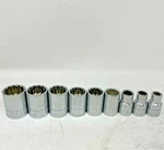 Sk Tools 12pts 1/2 Drive 9 Socket Set 40212 3/8" To 40132 1" Sae + 21mm Metric. Fixed Price $77.99.